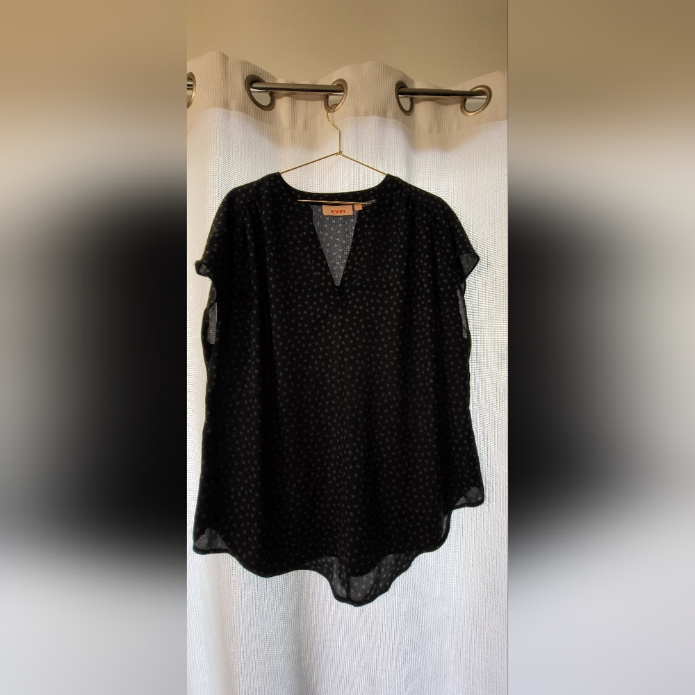 Women's *Evri* blouse/top/shirt black hearts